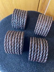 Wall Mount Curtain Scarf Holders ~ Western Braided Rope Style - 4 Holders - Picture 1 of 8