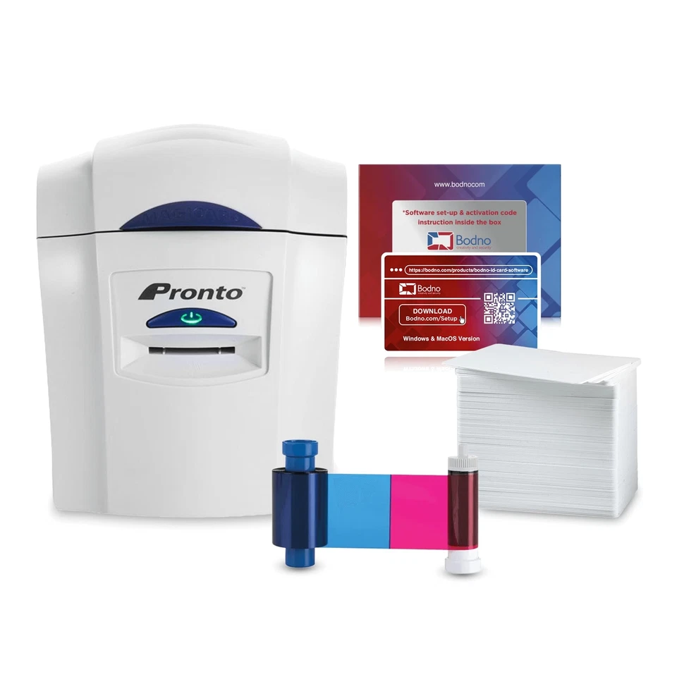 Magicard Pronto ID Card Printer & Complete Supplies Package with Bodno Software - Image 1 of 4