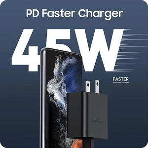 45W Super Charger Adapter or 5A Cable For Galaxy S23/S22/Note10/S24/S21/Note20 - Picture 1 of 12