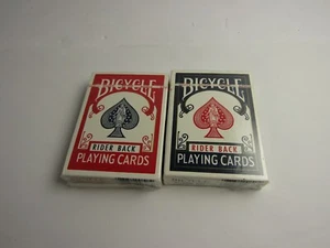 Bicycle Playing Cards Rider Back Blue and Red 808 Poker USA Vintage Sealed Ohio - Picture 1 of 6