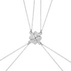 4Pcs Heart Pendant Choker Heart Puzzle Four Leaf Clover Necklace Jewelry