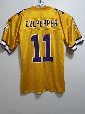 Camiseta De Colección Daunte Culpepper # 11 Minnesota Vikings Puma Auténtica Dorada Mediana Foto 1 de 4