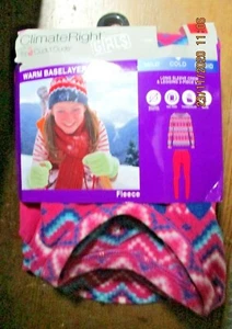 NEW--GIRLS CLIMATE RIGHT BY CUDDLDUDS WARM BASELAYER SET-FLEECE-SIZE S--6/6X - Picture 1 of 7