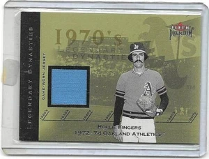 ROLLIE FINGERS 2002 FLEER PREMIUM LEGENDARY DYNASTIES GAME USED JERSEY - Picture 1 of 1