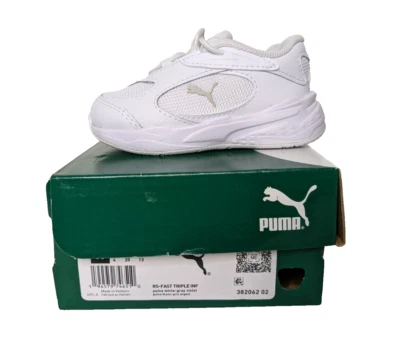 Puma RS-Fast Triple INF Toddler Baby Size 5C Sneakers Shoes Casual Triple White - Image 1 of 4