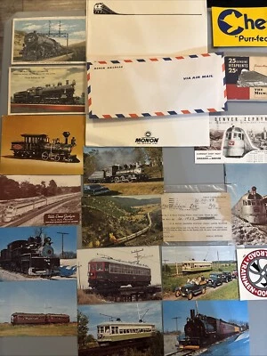 Vintage Assorted Railroad Memorabilia Lot Patches Postcards Photos Ephemera Etc. - Image 1 of 4