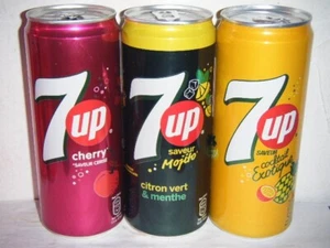 2023 France 7 up 3 cans set 330ml empty for collectible - Picture 1 of 1