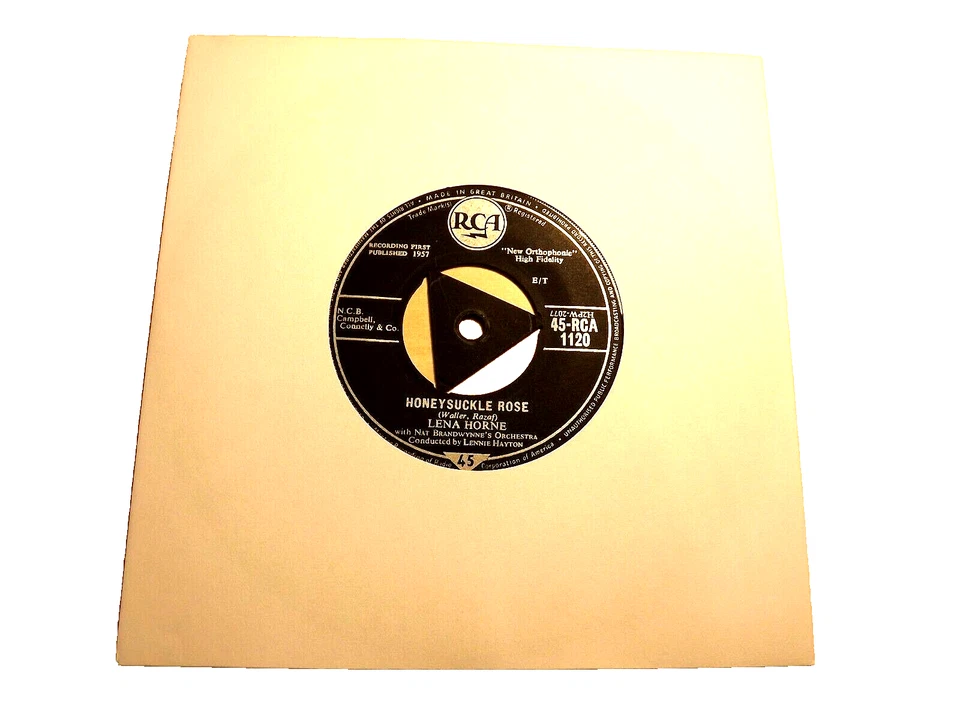 45 rpm vinyl record......Lena Horne....Honeysuckle Rose......50s Pop.. - Image 1 of 1