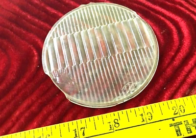 1930s COWL LIGHT 4" CRISTAL LENTE LÁMPARA CASTAÑO ROJIZO ¿Luz Packard? Chevy Dodge Foto 1 de 4