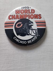 Vintage Original 1985 Chicago Bears Super Bowl World Champions Pinback Button  - Picture 1 of 6