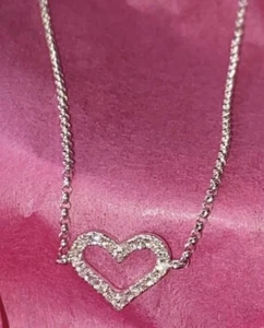NEW! Effy White Gold & Diamond Heart Bracelet By Effy / MSRP $1,200 - Picture 1 of 3