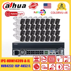Dahua 32ch NVR Smart Dual Light IP Camera Security System 4MP Full Color+IR Lot - Picture 1 of 20