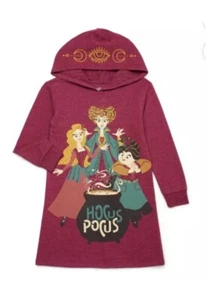 Hocus Pocus Halloween Cosplay Hoodie Dress with Long Sleeves Size Medium 7-8 - Picture 1 of 9