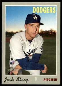 2019 Topps Heritage Base #696 Josh Sborz - Los Angeles Dodgers RC