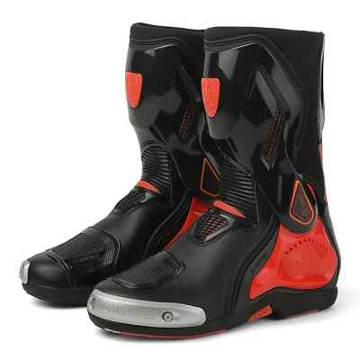 Botas de motocicleta para hombre protegen a prueba de choques motobicicletas carreras zapatos protectores Foto 1 de 4