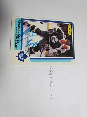 1986 1987 O-Pee-Chee Miroslav Frycer Signed Hockey Card  - Image 1 of 3