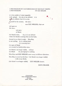 SCARCE 1972 DAVE FRASER BROASIDE: A PHOTOGRAPH BY SALVADOR DALI OF MAN RAY... - Picture 1 of 1