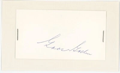 Goose Goslin Signed Index Card JSA LOA HOF Detroit Tigers Senators  - Image 1 of 3