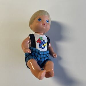 Vintage 1995 Mattel 4.5" Blonde Baby Boy Doll From "Kelly Teaches School"