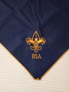 Cub Scout Blue And Gold Embroidered Neckerchief Boy Scouts BSA Scarf Bandana - Picture 1 of 5