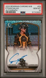 Ethan Salas Mojo Auto BCMA-ES 2023 Bowman Chrome Mega PSA 10 San Diego Padres - Picture 1 of 2