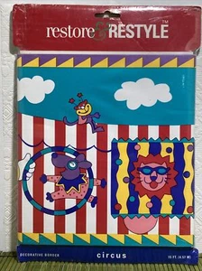 Circus Red Stripe Decorative Wallpaper Border Prepasted Restore & Restyle 9"x15F - Picture 1 of 4