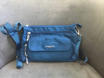 Bolso Bandolera Baggallini Original Everyday Azul Teal RFID Nylon Cartera Foto 1 de 4