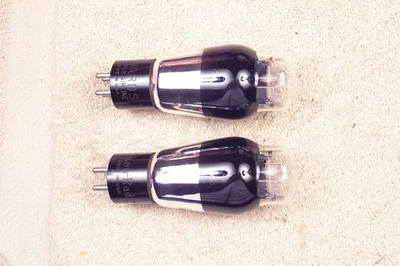 2, Ken Rad 2A3, vidrio ahumado, base grabada, doble placa plana, par a juego, 2A3 Foto 1 de 4