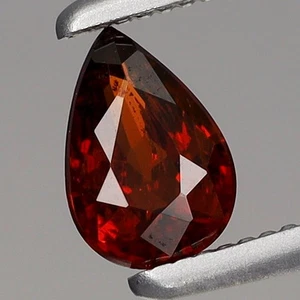 Granate espesartita rojo anaranjado natural pera 0,43 quilates 5,6 x 38 mm Namibia, África - Imagen 1 de 4
