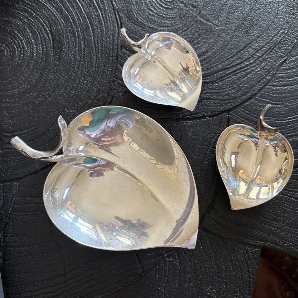 Vintage Tiffany And Co Sterling Silver Leaf Set - Image 1 of 4