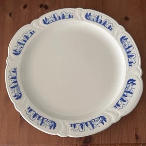 Taylor Smith Taylor Platter Winter Cabin In Woods Round Chop Plate Platter HTF - Picture 1 of 5