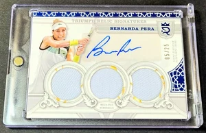 2024 Topps Royalty Tennis Blue /25 Relic Auto Bernarda Pera Patch Triumph #TRS - Picture 1 of 3