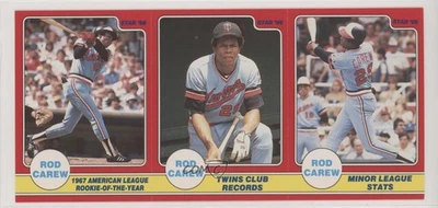 1986 Star Rod Carew Panels Rod Carew #4-6 HOF - Image 1 of 2