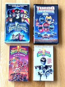 POWER RANGERS VHS The Movie / Turbo / Day of Dumpster / The White Ranger Lot 4 - Picture 1 of 4