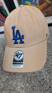 Cappello papà regolabile Los Angeles Dodgers '47 marca kaki pulizia - Foto 1 di 13