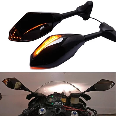 Espejos retrovisores LED para Kawasaki Ninja ZX9 ZX9R 98 1999 2000 2001 2002 2003 Foto 1 de 4