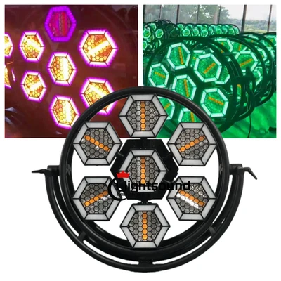 New 7*60w Retro Pixel Flash Stage Light Dmx Halogen SMD5050 Rgb Vintage Retro DJ - Image 1 of 4