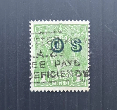 AUSTRALIA  1932 KGV 1d 'OS' OVERPRINT, CofA WATERMARK INVERTED FU WITH CERT - Image 1 of 3