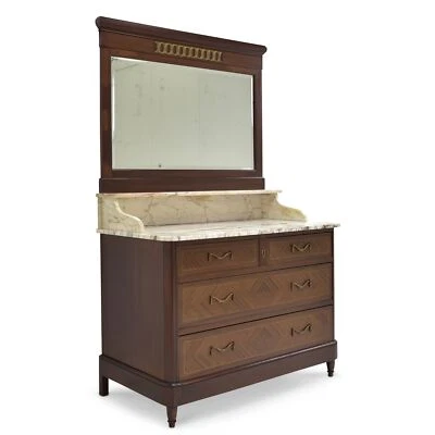 ANTIK! Spiegelkommode restauriert Art Déco Mahagoni Waschtisch Schlafzimmer - Bild 1 von 4