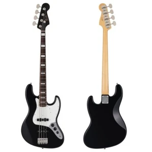 Fender Made in Japan Traditional Late 60s Jazz Bass Black Electric Bass Guitar - Picture 1 of 7