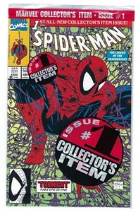 Spider-man #1 Marvel Comics 1990 Bagged Edition with Spidey face in UPC area - Picture 1 of 1