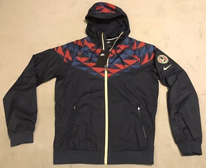 GIACCA DA CALCIO NIKE CLUB AMERICA WINDBREKER MESSICO CHIVAS PUMAS CROCE BLU USA - Foto 1 di 9