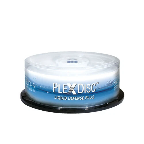 25 PlexDisc 25GB Glossy Water-Resistant White Inkjet Printable BD-R 633-C13 - Image 1 of 1