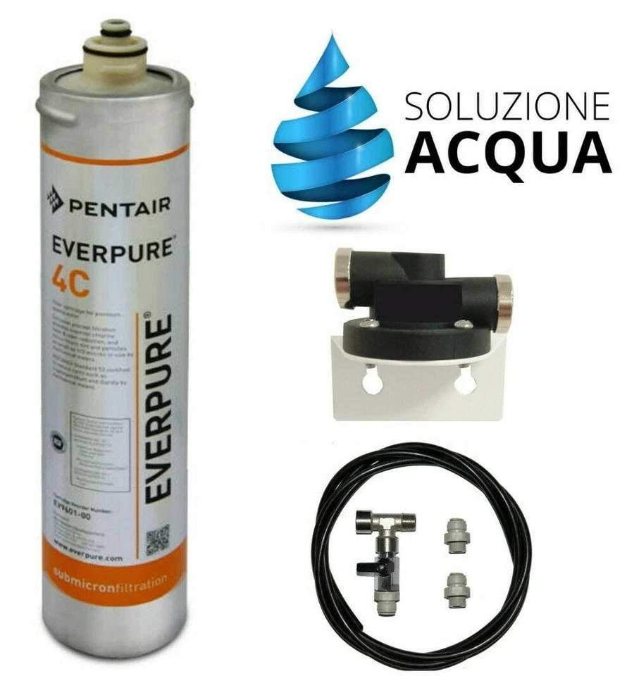 KIT FILTRAZIONE EVERPURE 4C EV960112 FILTRO + TESTATA + RACCORDI - Immagine 1 di 1