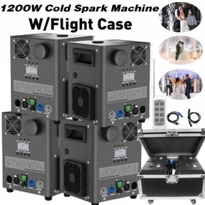 1200W Cold Spark Machine Stage Effect DMX Firework DJ Event Party Wedding W/Case - Picture 1 of 16