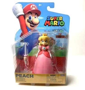Jakks Pacific Nintendo Super Mario Princess Peach with Umbrella 4" Action Figure - Picture 1 of 1