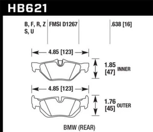 Hawk 2011-2011 BMW 125i HPS 5.0 Rear Brake Pads - Picture 1 of 9