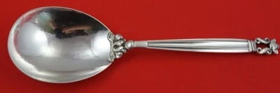 Colher para servir salada de prata esterlina 8 7/8" herança bolota por Georg Jensen - Imagem 1 de 3