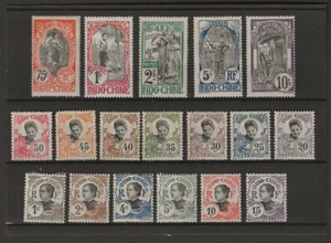 French Indochina/Vietnam 1907 Sc# 41-58 Completed Set of Ex.Fine/Sup Mint/OG.   - Picture 1 of 1