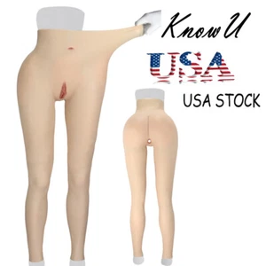 KnowU Silicone Pants Ankle-length Thicken Hip Realistic Vagina Crossdresser CD - Picture 1 of 12